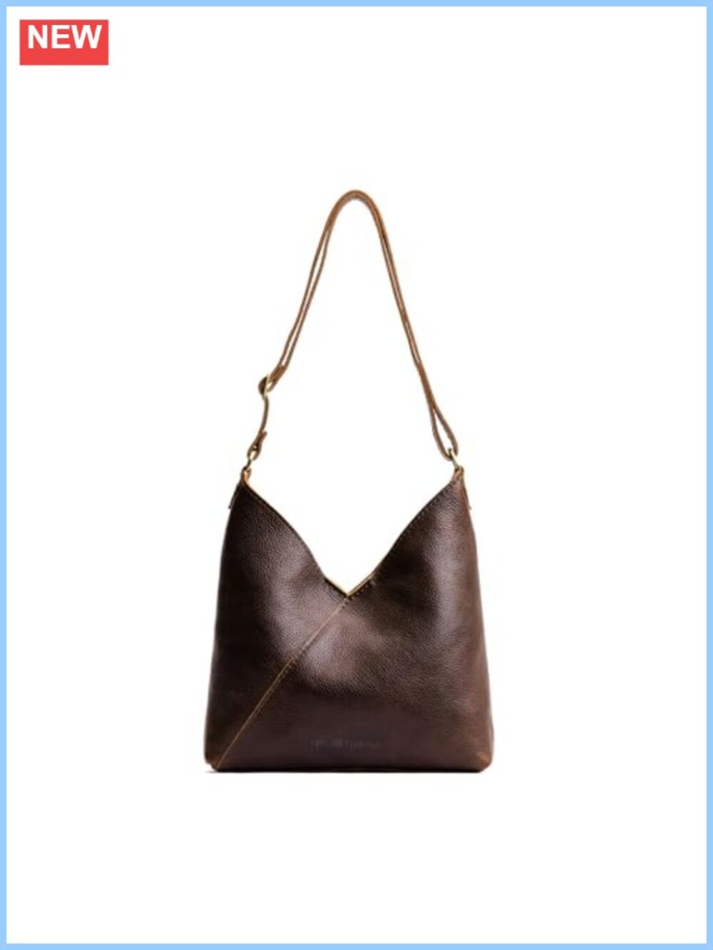 Full Grain Leather Slouchy Shoulder Bag Crossbody Purse